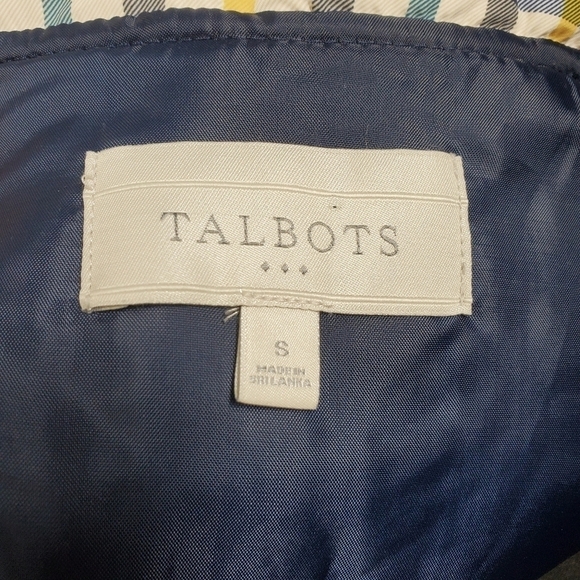 Talbots Plaid Quilted Vest Colorful Zip Up S - Picture 6 of 9